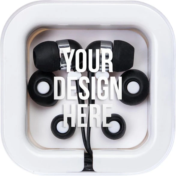 Custom Earbuds in Square Case